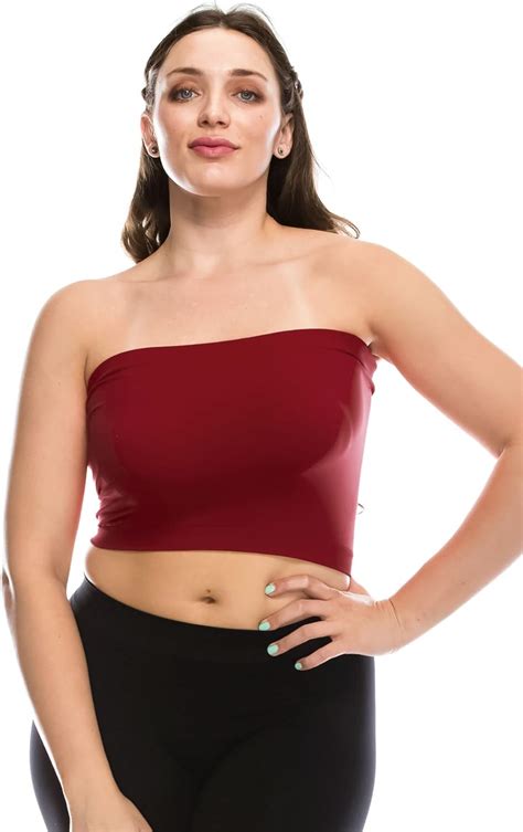 busty tube top|Kurve Womens Plus Size Bandeau